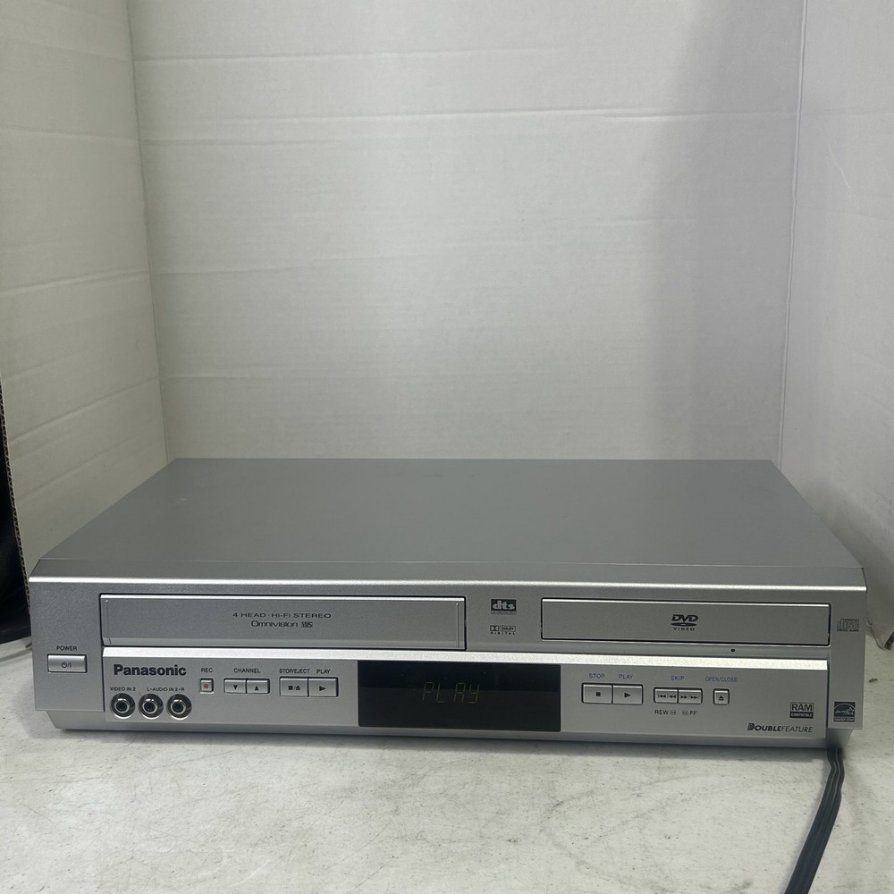 Panasonic PV-D4734S DVD VCR Combo Player Recorder Silver 4 Head Hi-Fi Stereo